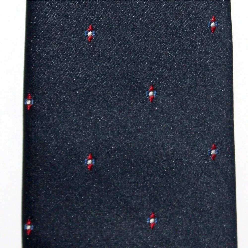 Christian Dior Vintage Necktie Dark Blue logo 58